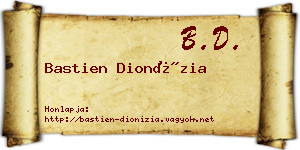 Bastien Dionízia névjegykártya